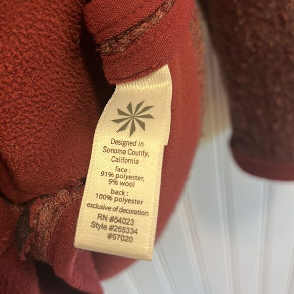 Athleta burgundy wool blend toggle front coat - Picture 3 of 7